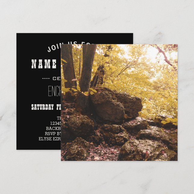 backbone state park iowa invitation (Front/Back)