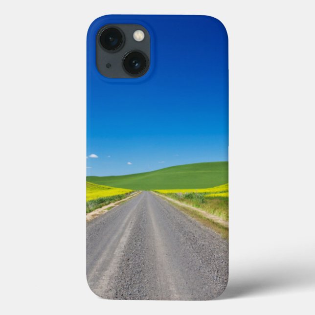 Backcountry road through Spring Canola Fields Case-Mate iPhone Case (Back)