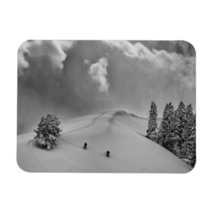 Backcountry Ski Climbers in fresh powder Magnet