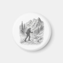 Backcountry Ski Touring Magnet
