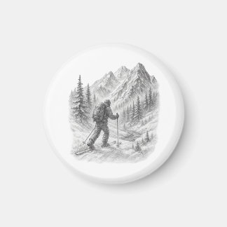 Backcountry Ski Touring Magnet