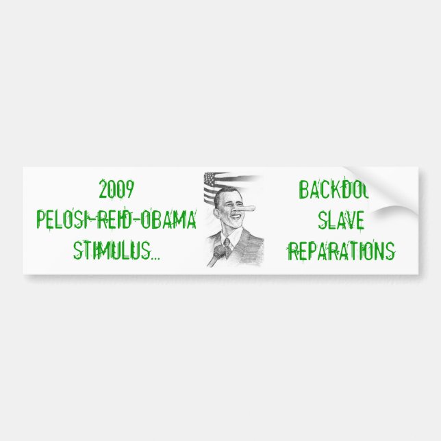 Backdoor Slave Reparations Bumper Sticker (Front)
