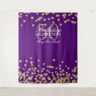 Backdrop 50th Birthday Gold Purple Confetti