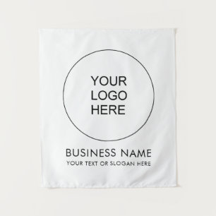 Backdrop Custom Business Logo Add Text Template Tapestry