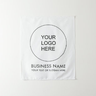 Backdrop Custom Business Logo Add Text Template Tapestry