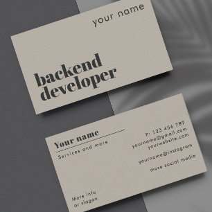 Backend developer modern Business Card