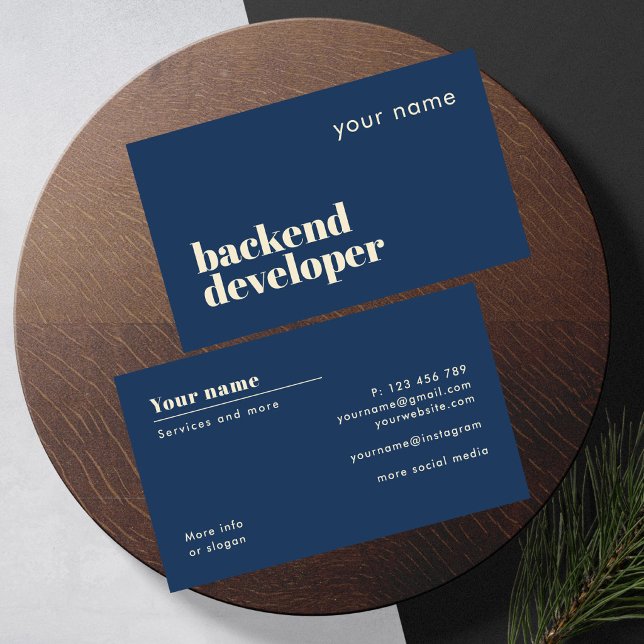Backend developer modern Business Card (Creator Uploaded)