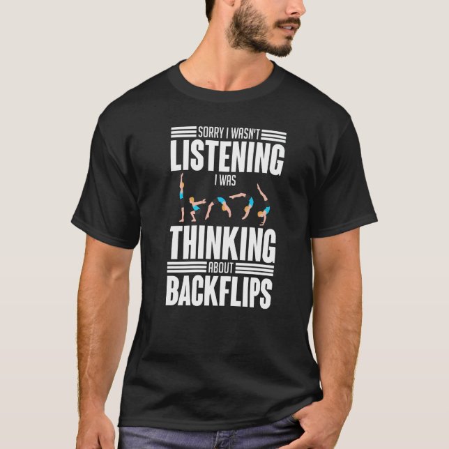 Backflip Parkour Gymnastic Beginner Jump Training  T-Shirt (Front)