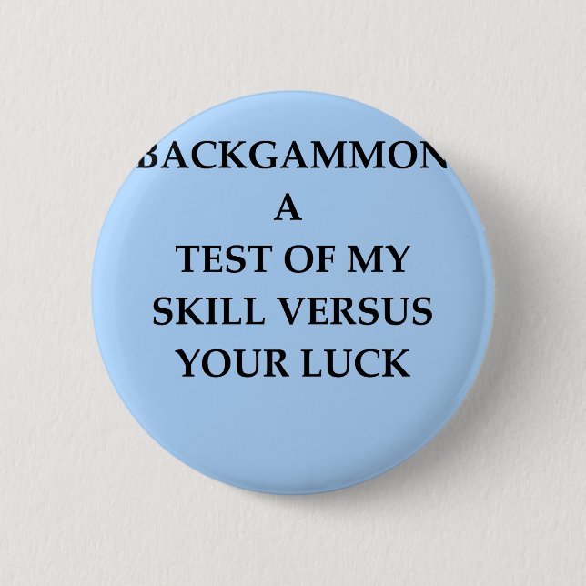 backgammon 6 cm round badge (Front)