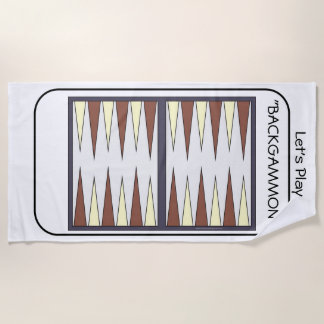 Backgammon Beach Towel