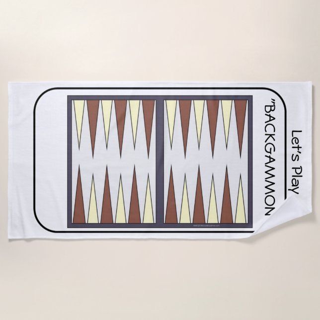 Backgammon Beach Towel (Front)