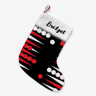 Backgammon Board Game Small Christmas Stocking