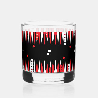 Backgammon Board  Whiskey Glass