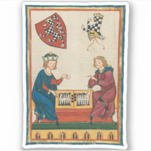Backgammon Game, 14th Century Mediaeval Art