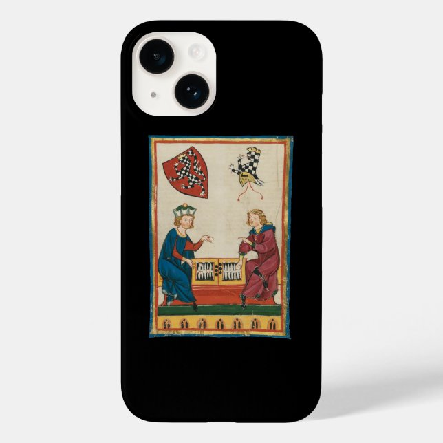 Backgammon Game, 14th Century Mediaeval Art Case-Mate iPhone Case (Back)