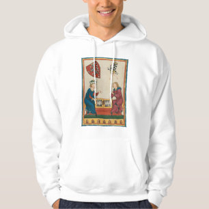 Backgammon Game, 14th Century Mediaeval Art Hoodie