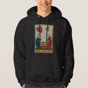 Backgammon Game, 14th Century Mediaeval Art Hoodie