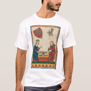 Backgammon Game, 14th Century Mediaeval Art T-Shirt