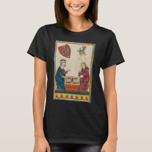 Backgammon Game, 14th Century Mediaeval Art T-Shirt
