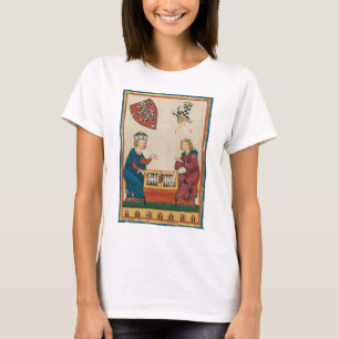Backgammon Game, 14th Century Mediaeval Art T-Shirt