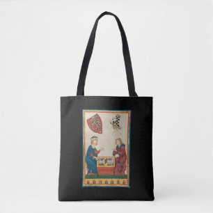 Backgammon Game, 14th Century Mediaeval Art Tote Bag