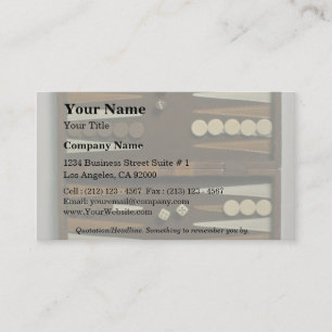 Backgammon game board business card