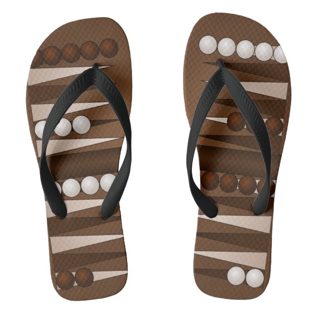 Backgammon Game Board Flip Flops (Footbed)
