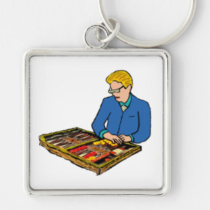 Backgammon Key Ring