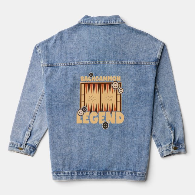 Backgammon Legend  Denim Jacket (Back)