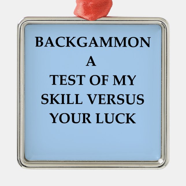 backgammon metal tree decoration (Front)