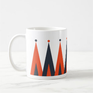 Backgammon Pattern Blue and Red Coffee Mug