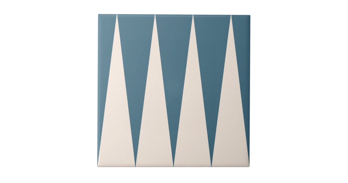 Backgammon Pattern Blue Tile | Zazzle