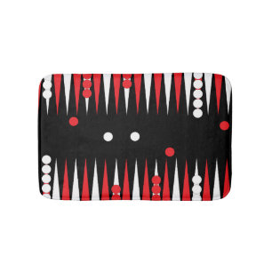 Backgammon Player Fun Board Game Print Bath Mat
