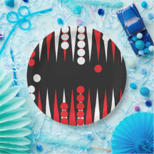 Backgammon Player Party Paper Plate