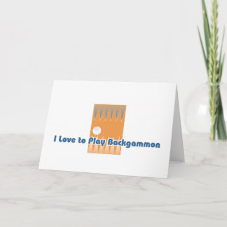 Backgammon player's greetings card