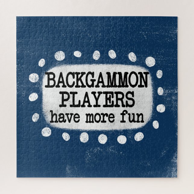 Backgammon Players Have More Fun Jigsaw Puzzle (Vertical)