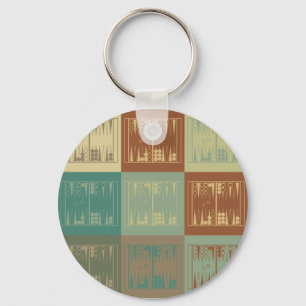 Backgammon Pop Art Key Ring