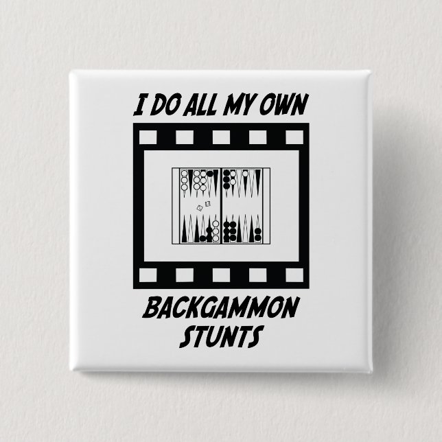 Backgammon Stunts 15 Cm Square Badge (Front)