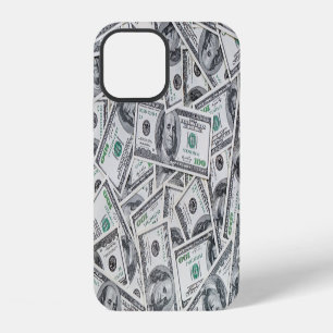 Background 100 Dollar Bills. iPhone 12 Case