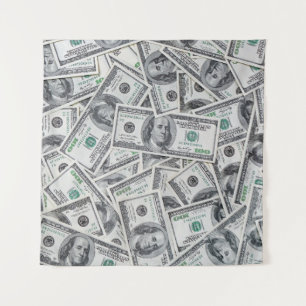 Background 100 Dollar Bills. Tapestry