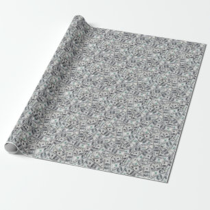 Background 100 Dollar Bills. Wrapping Paper