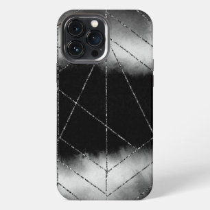 Background-abstract-black-silver- iPhone 13 Pro Max Case
