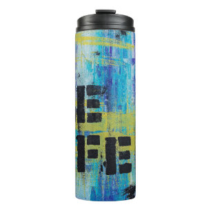 Background abstract graffiti thermal tumbler