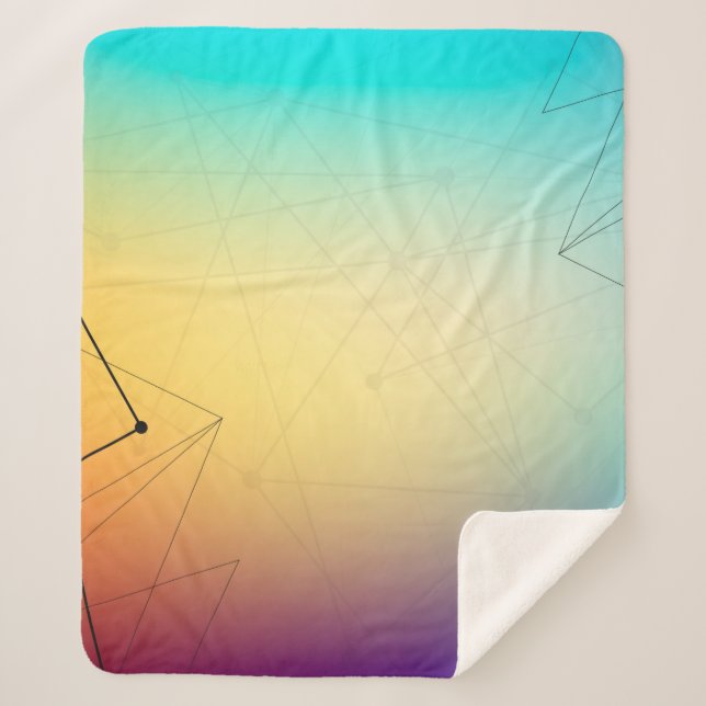 Background abstract line sherpa blanket (Front)