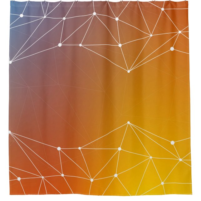 Background abstract line shower curtain (Front)