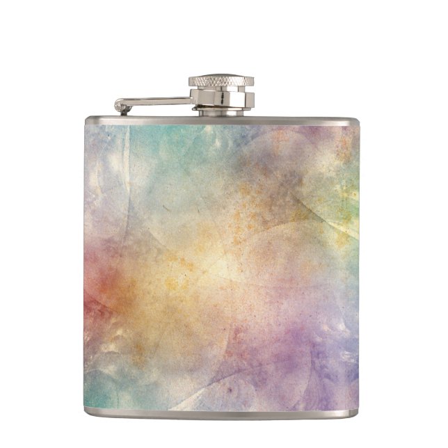 Background Antique Apophysis Fractals I Hip Flask (Front)