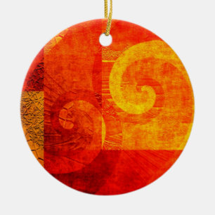 Background Antique Spirals Ceramic Tree Decoration