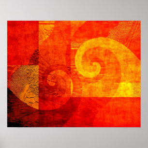 Background Antique Spirals Poster