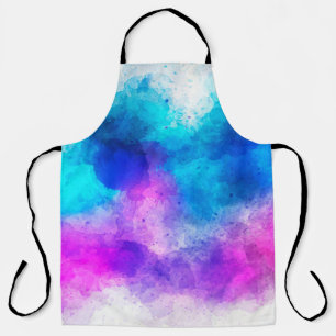 Background art abstract watercolor apron