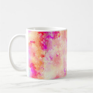 Background art abstract watercolor coffee mug